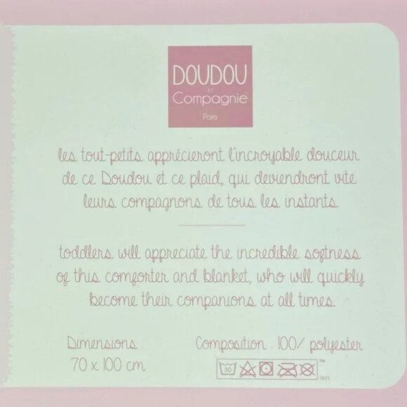 DouDou Et Compagnie Paris Pink Deer Comforter and Blanket Gift Set - Picture 4 of 6